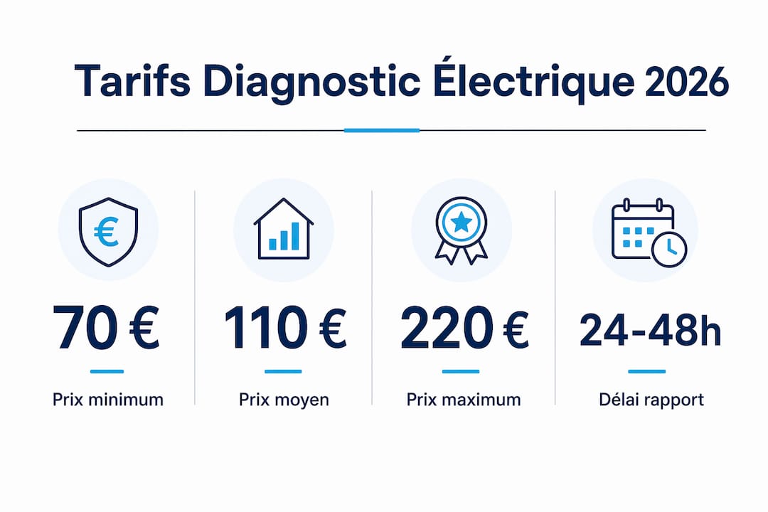 Découvrez en image les tarifs prévus pour le diagnostic électrique en 2026