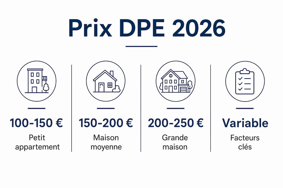 Aperçu des plages de prix du DPE en 2026 en un coup d’œil