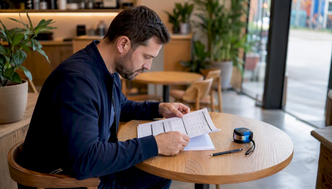 Des mains passent en revue un devis pour des diagnostics immobiliers