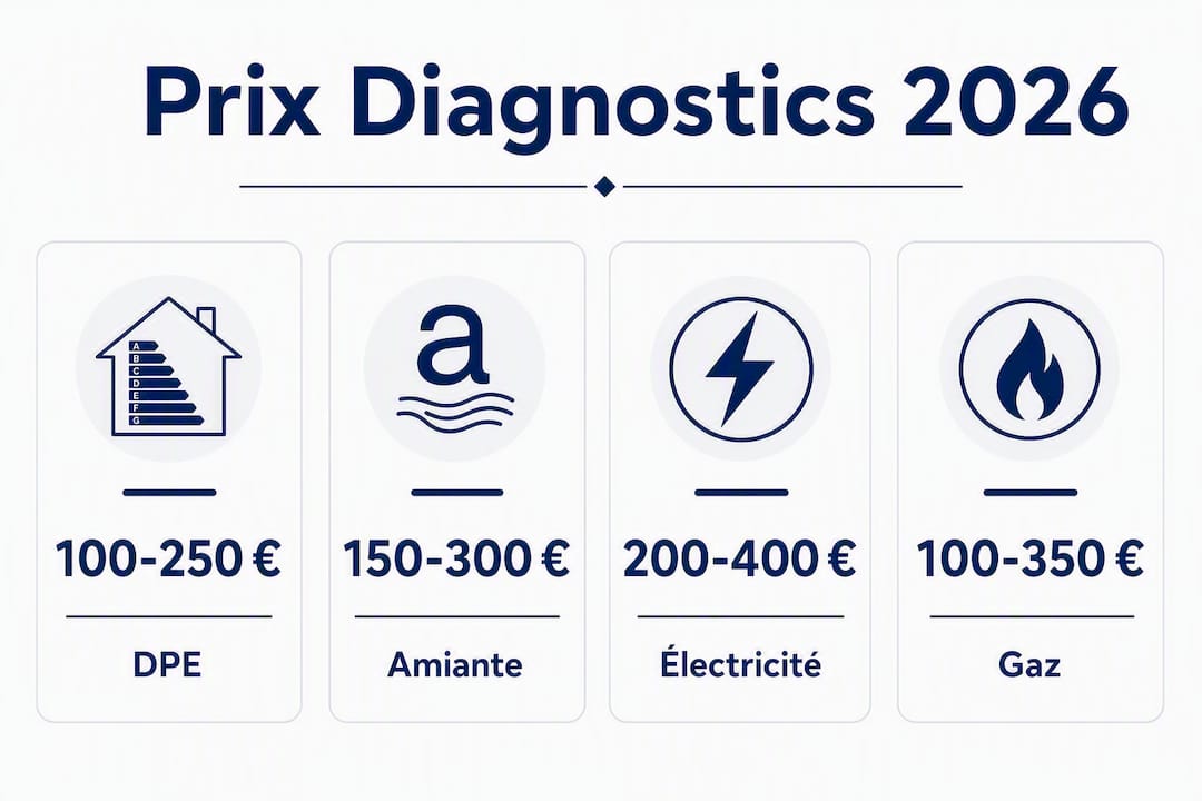 Aperçu des tarifs des diagnostics immobiliers pour 2026 en un coup d’œil