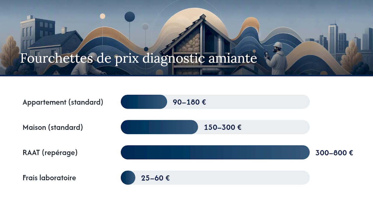 Aperçu des tarifs et des fourchettes de prix pour un diagnostic amiante