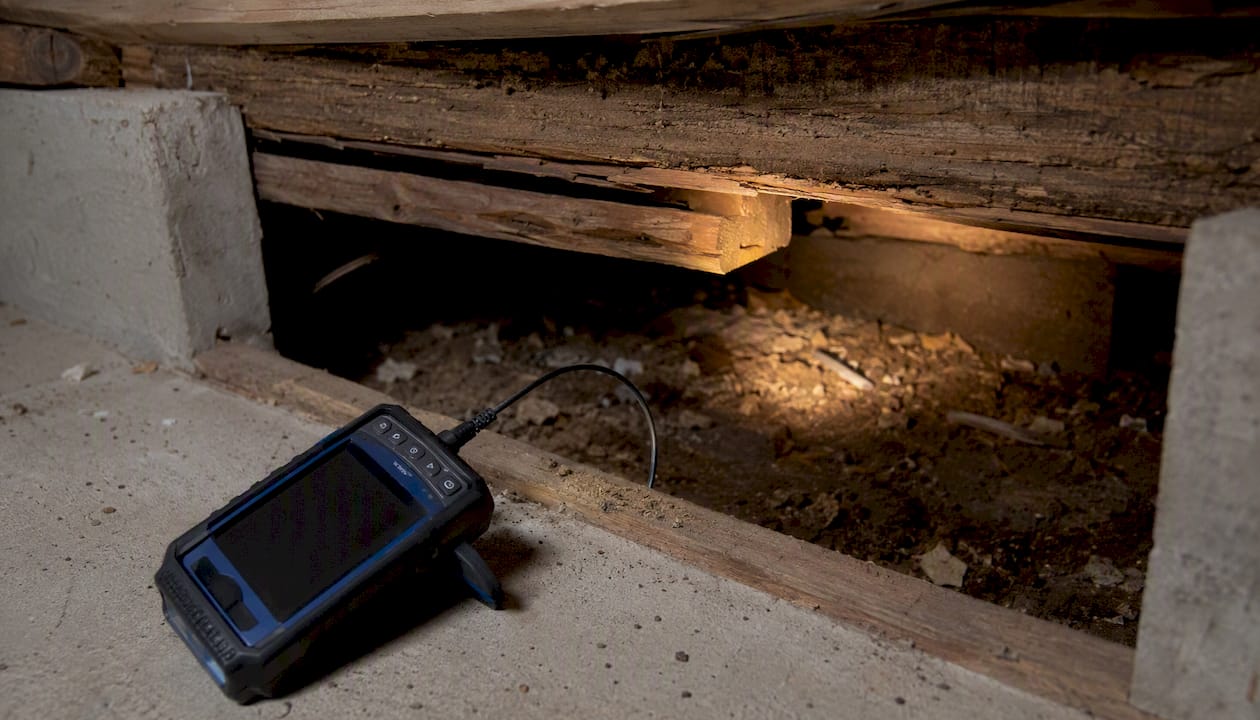 Espace dédié à l’inspection des vides sanitaires et aux outils de diagnostic