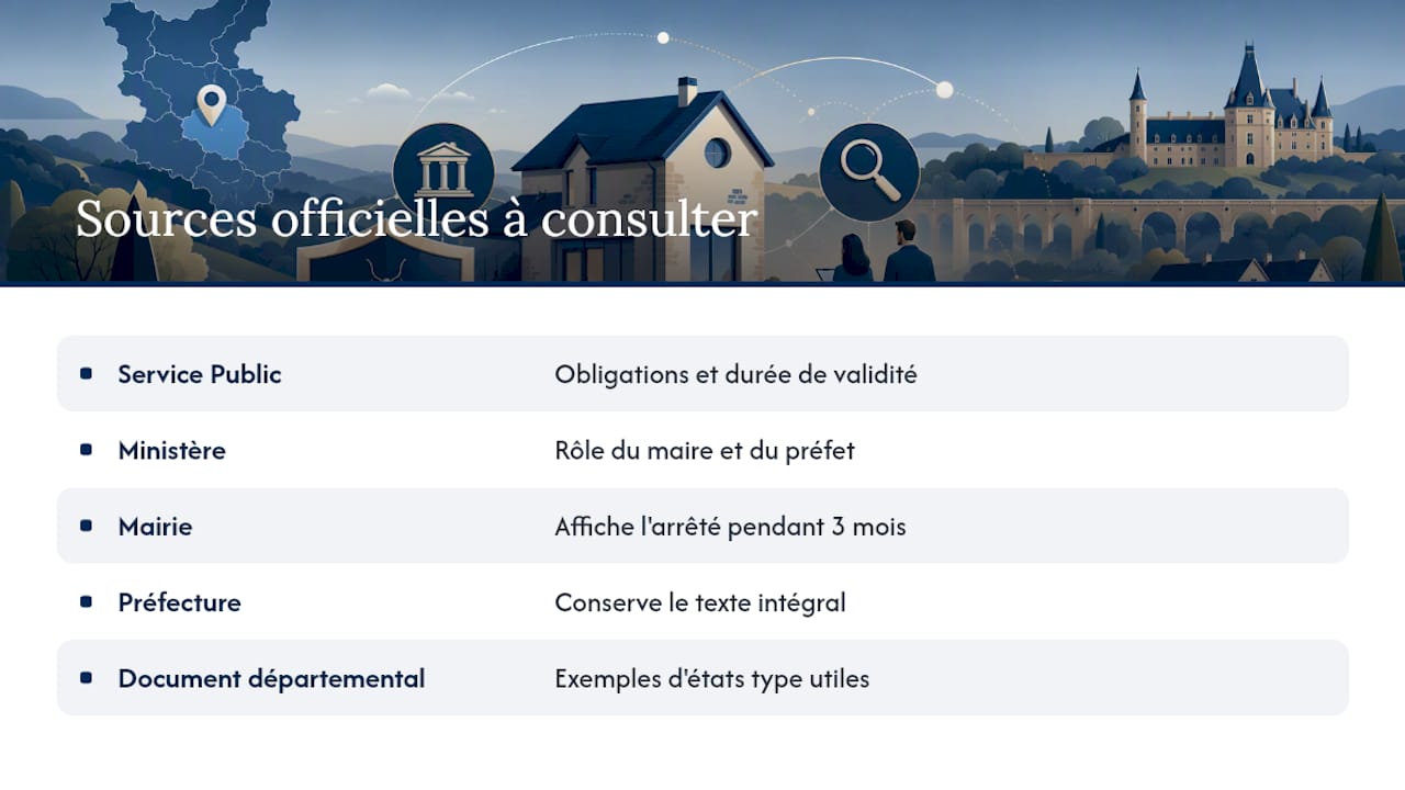 Ressources officielles et locales à consulter — overview diagram