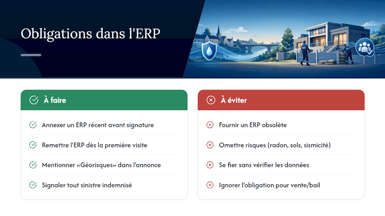Ce que la loi vous oblige à indiquer dans l'ERP — overview diagram