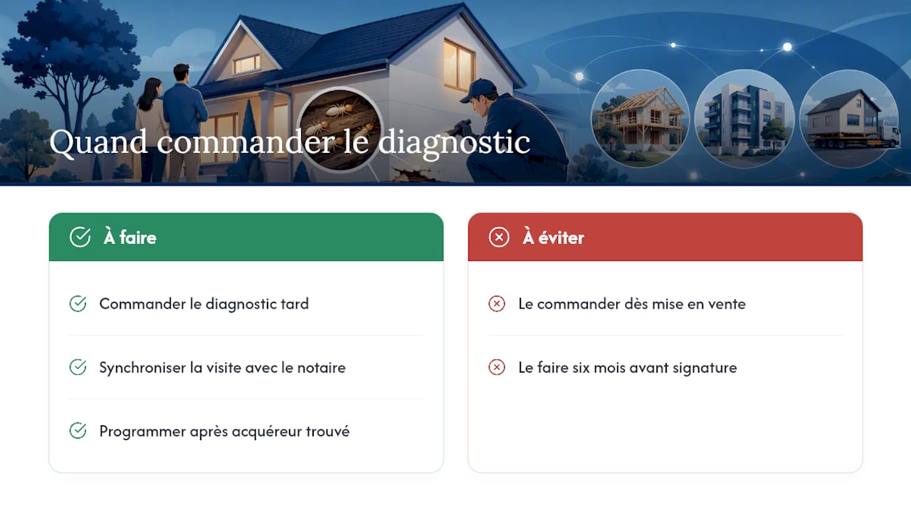 Pourquoi la validité du diagnostic termites est-elle limitée à 6 mois ? — overview diagram