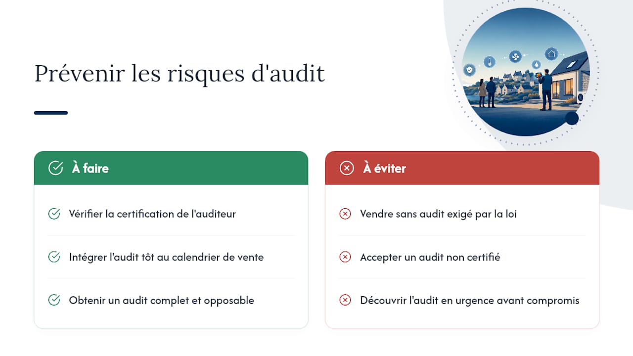 Que risque-t-on en cas d'audit manquant ou non conforme ? — overview diagram