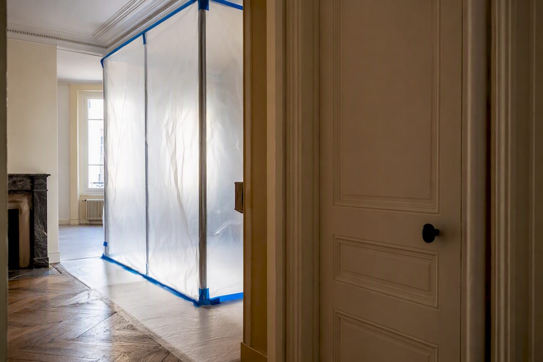 Pièce ancienne isolée avant désamiantage