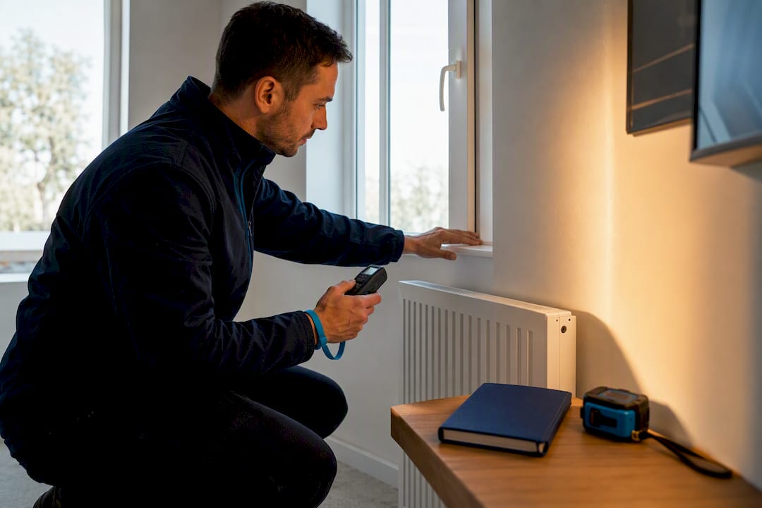 Diagnostiqueur chargé d'identifier les équipements énergétiques