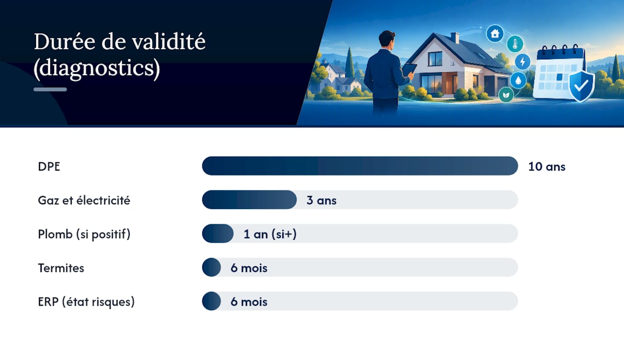 Quelle est la durée de validité de chaque diagnostic immobilier ? — overview diagram