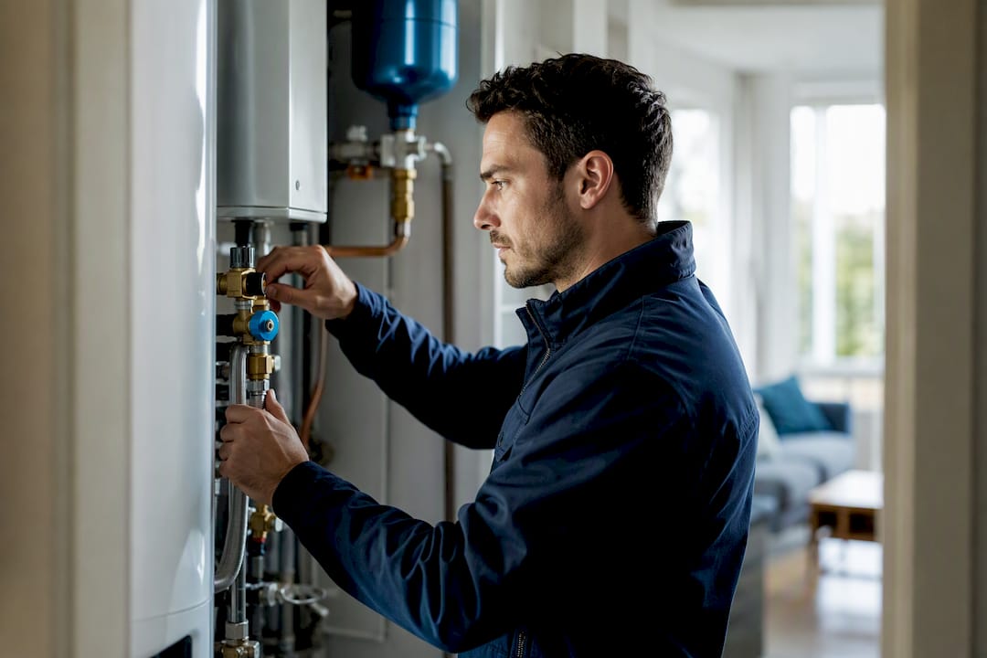 Expert en diagnostic inspectant une installation technique