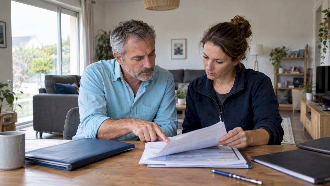 Propriétaire analysant un dossier DPE contesté